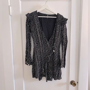 Zara Trf Collection | Wrap mini dress | Polka dot